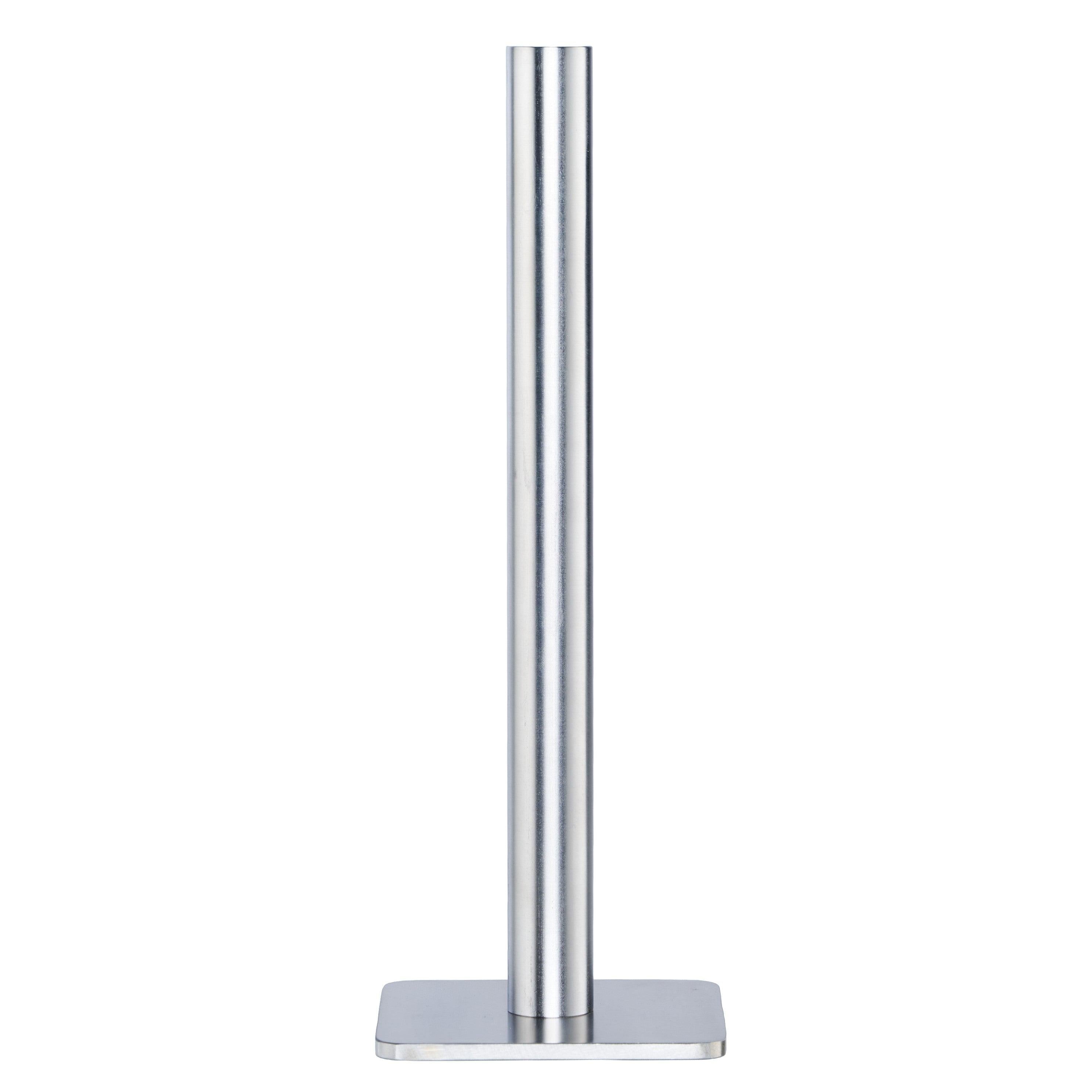 Håndlavet PapirPælle køkkenrulleholder i solidt, børstet rustfrit stål med et stabilt og minimalistisk design.
