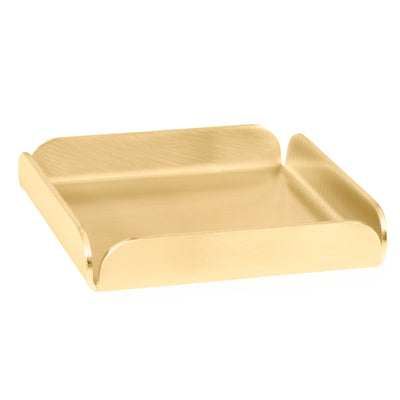 Lille, håndlavet bakke i ubehandlet messing med en enkel, solid finish, designet til køkkenet på Djursland.