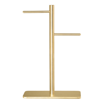 BørsteBuddy i ubehandlet, børstet messing. Håndlavet dansk design til opvaskebørste og klud med en elegant, solid finish.
