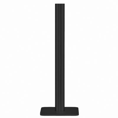Håndlavet PapirPælle køkkenrulleholder i mat sort pulverlakeret stål. Stabil og stilren holder designet på Djursland.